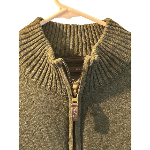 Eddie Bauer green mock neck sweater men’s XL preppy business casual - Picture 4 of 6